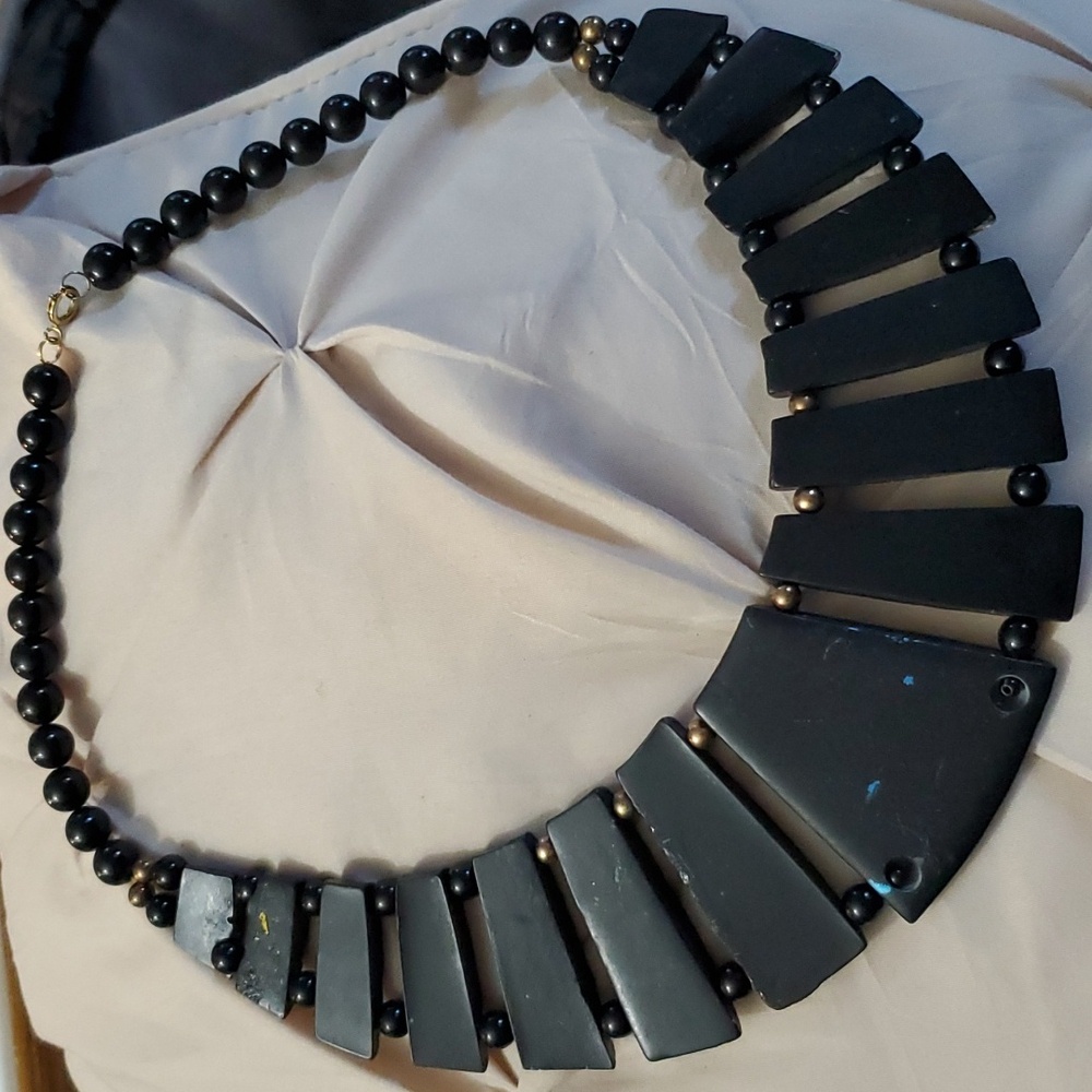 Vintage Tribal Azure Aztec Choker - Picture 4 of 6
